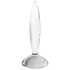 Satisfyer Glittrig Kristall - Räfflad glasdildo (genomskinlig)