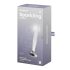 Satisfyer Glittrig Kristall - Räfflad glasdildo (genomskinlig)