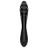Satisfyer Dazzling Crystal 1 - Dubbel glassdildo (svart)
