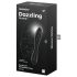 Satisfyer Dazzling Crystal 1 - dubbelsidig glasdildo - svart