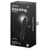 Satisfyer Dazzling Crystal 1 - dubbelsidig glasdildo - svart
