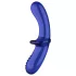 Satisfyer Double Crystal - dubbelsidig glasdildo - blå