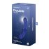 Satisfyer Double Crystal - dubbeländad glasdildo (blå)