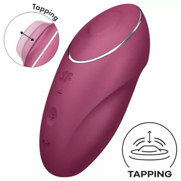 Satisfyer Tap & Climax 1 - vibrator och klitorisstimulator - 2-i-1 - röd