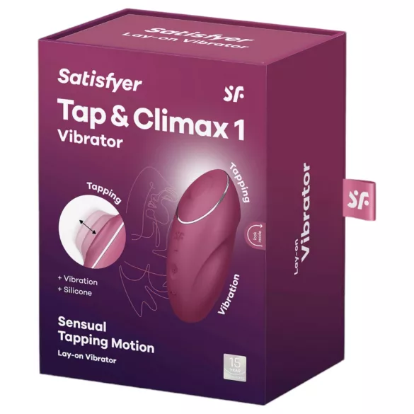 Satisfyer Tap & Climax 1 - vibrator och klitorisstimulator - 2-i-1 - röd