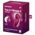 Satisfyer Tap & Climax 2 - 2‑i‑1 klitorisstimulator och vibrator (röd)