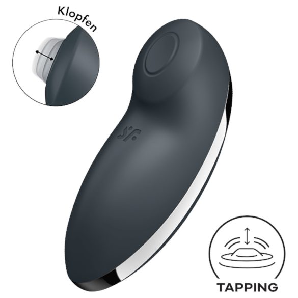 Satisfyer Tap & Climax 2 - 2-i-1 klitorisstimulator (grå)