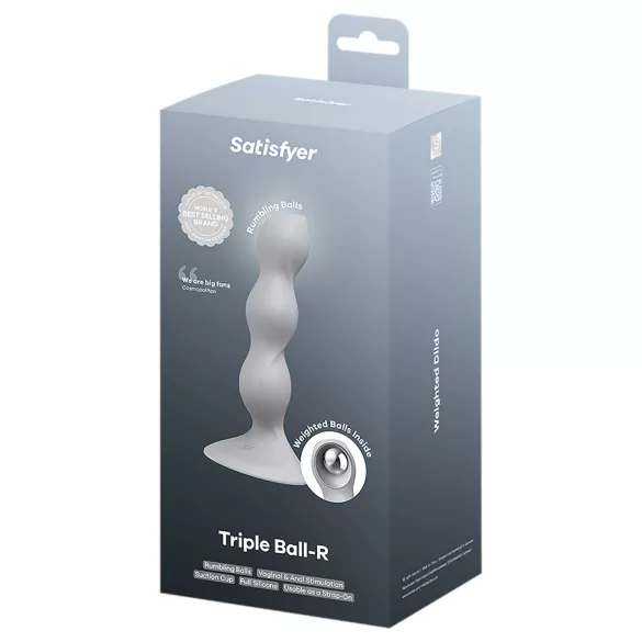 Satisfyer Triple Ball-R - pärldildo - grå