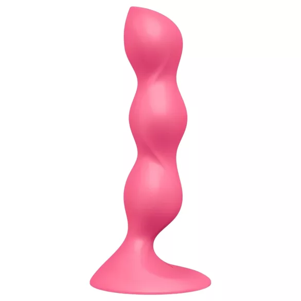 Satisfyer Triple Ball-R - analvibrator med kulor - silikon rosa