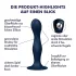 Satisfyer Double Ball-R - viktad dildo - silikon - blå