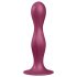 Satisfyer Double Ball-R - dildo med sugkopp - viktad - röd