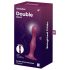Satisfyer Double Ball-R - Sugkoppviktad dildo (röd)