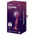 Satisfyer Double Ball-R - dildo med sugkopp - viktad - röd