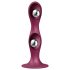 Satisfyer Double Ball-R - Sugkoppviktad dildo (röd)
