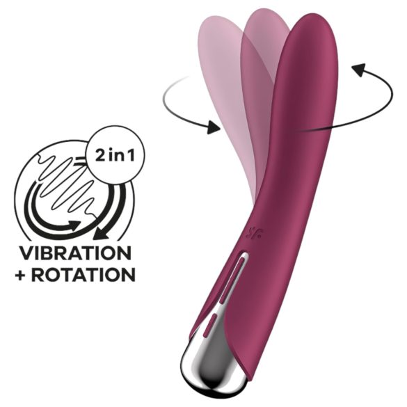 Satisfyer Spinning Vibe 1 - roterande G-punkt vibrator (röd)