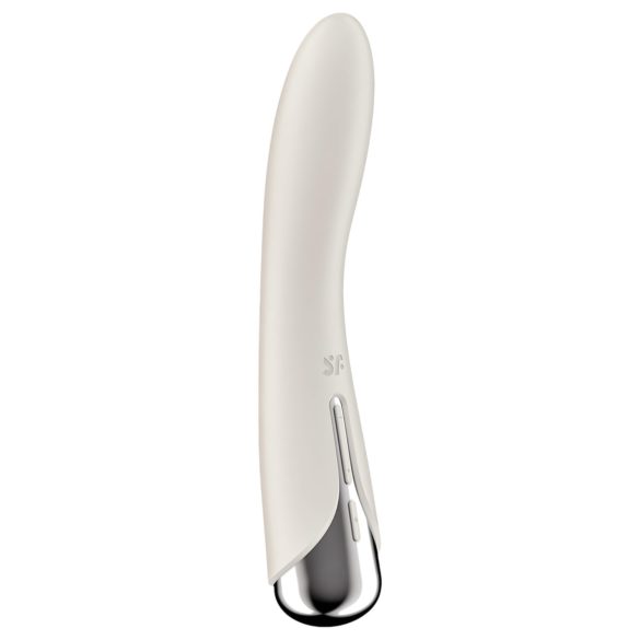 Satisfyer - G-punktvibrator med roterande huvud - beige