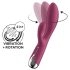 Satisfyer Spinning Rabbit 1 - roterande klitorisvibrator med kaninarm (röd)