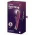 Satisfyer - roterande rabbit vibrator med klitorisstimulator - röd