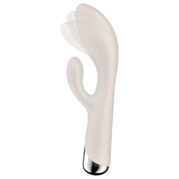 Satisfyer - Rabbitvibrator med roterande klitorisstimulator - beige