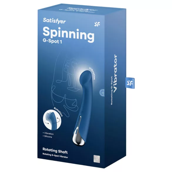 Satisfyer - G-punkt vibrator med roterande topp - silikon blå