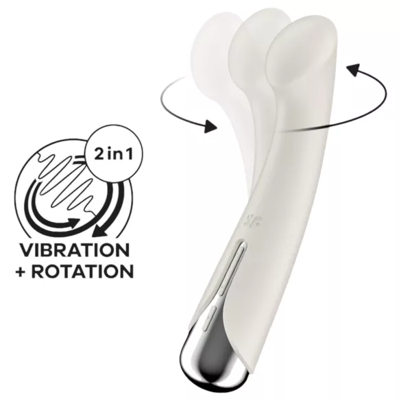 Satisfyer - G-punktsvibrator med roterande topp - beige