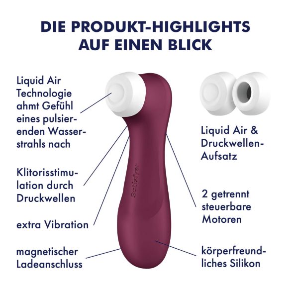 Satisfyer Pro 2 Gen3 - lufttryck vibrator för klitoris - röd