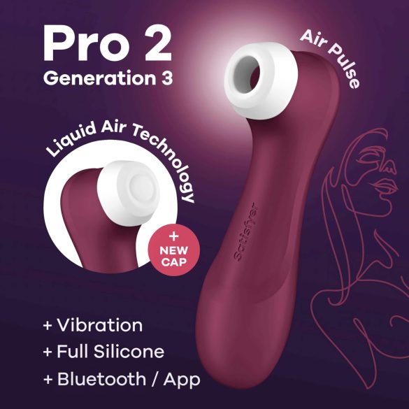 Satisfyer Pro 2 Gen3 - lufttryck vibrator för klitoris - röd