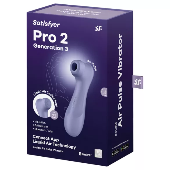 Satisfyer Pro 2 Gen3 - App-styrd luftvibrator för klitoris (lila)