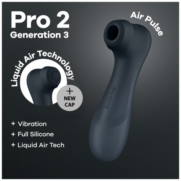Satisfyer Pro2 Gen3 - klitorisstimulator med lufttryck - mörkgrå