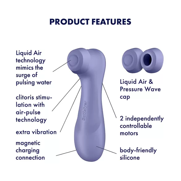 Satisfyer Pro 2 Gen3 - lufttryck vibrator för klitoris - uppladdningsbar - lila