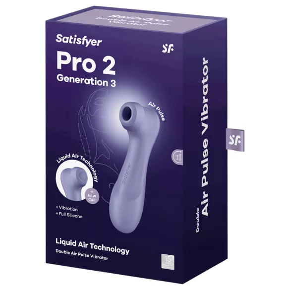 Satisfyer Pro 2 Gen3 - lufttryck vibrator för klitoris - uppladdningsbar - lila
