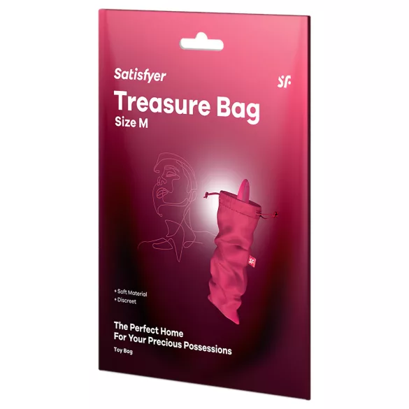 Satisfyer Treasure Bag M - diskret förvaringspåse för sexleksaker (rosa)