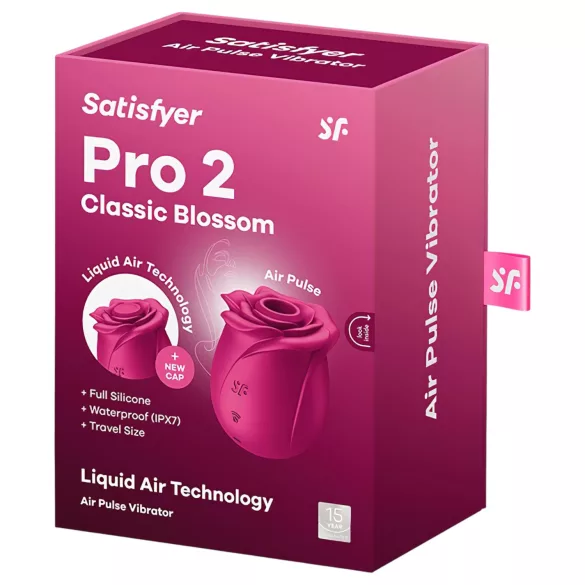 Satisfyer Pro 2 Classic Blossom - lufttryck klitorisstimulator - röd