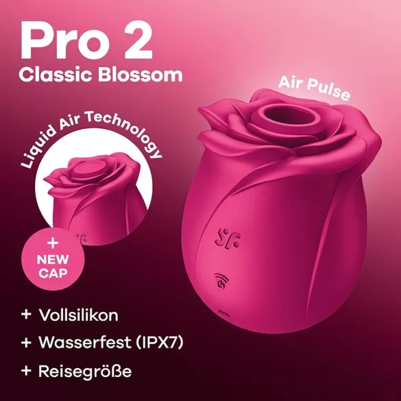 Satisfyer Pro 2 Classic Blossom - lufttryck klitorisstimulator - röd
