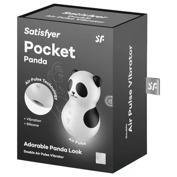 Satisfyer Pocket Panda - klitorisstimulator med luftvågor (svart)