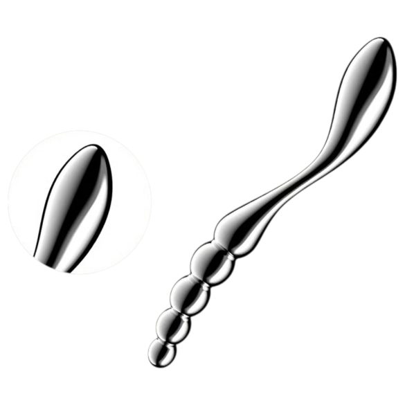 Satisfyer Star Force 1 - ståldildo med kulor - silver
