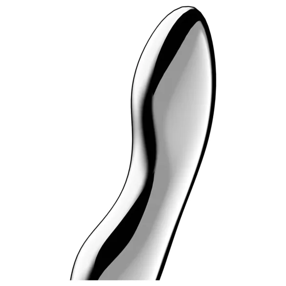 Satisfyer Cosmic Crest 2 - ståldildo med vågig design - silver