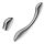 Satisfyer Pure Gravity 1 – räfflad ståldildo (silver)