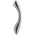Satisfyer Pure Gravity 1 – räfflad ståldildo (silver)