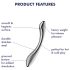 Satisfyer Pure Gravity 1 – räfflad ståldildo (silver)
