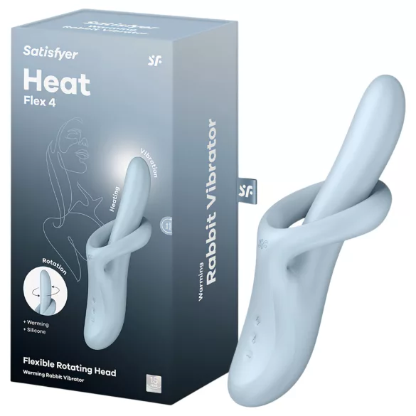 Satisfyer Heat Flex 4 - värmande vibrator med klitorisstimulans (blå)