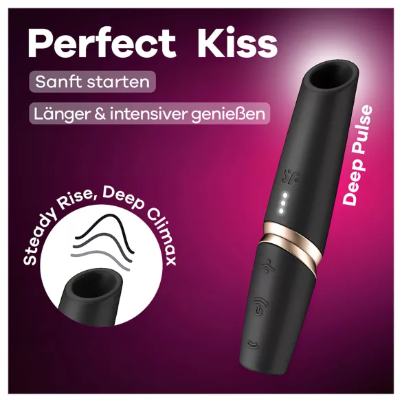 Satisfyer - minivibrator i läppstiftsform - svart