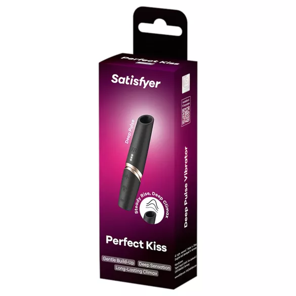 Satisfyer - minivibrator i läppstiftsform - svart
