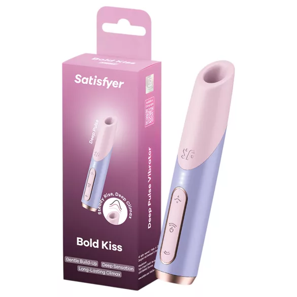 Satisfyer Bold Kiss - lufttrycksvibrator i läppstiftsform (rosa)