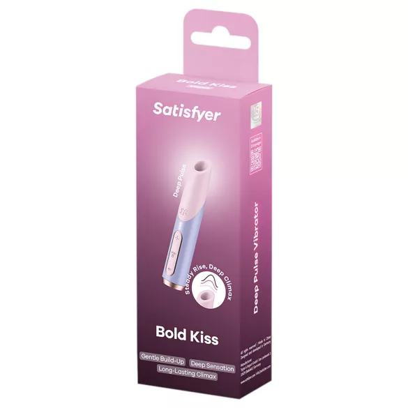 Satisfyer Bold Kiss - lufttrycksvibrator i läppstiftsform (rosa)