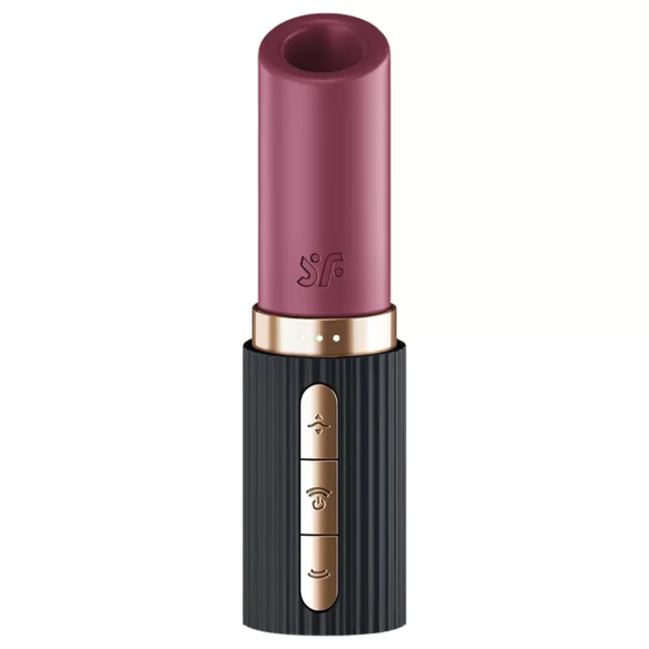 Satisfyer - lufttrycksvibrator läppstift - svart