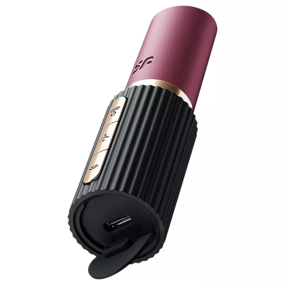 Satisfyer - lufttrycksvibrator läppstift - svart
