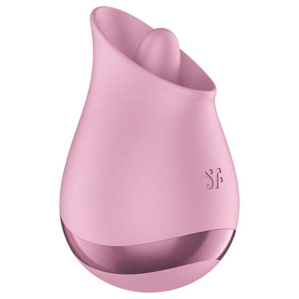 Satisfyer - klitorisvibrator med tunga - silikon rosa
