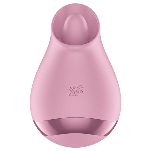 Satisfyer - klitorisvibrator med tunga - silikon rosa