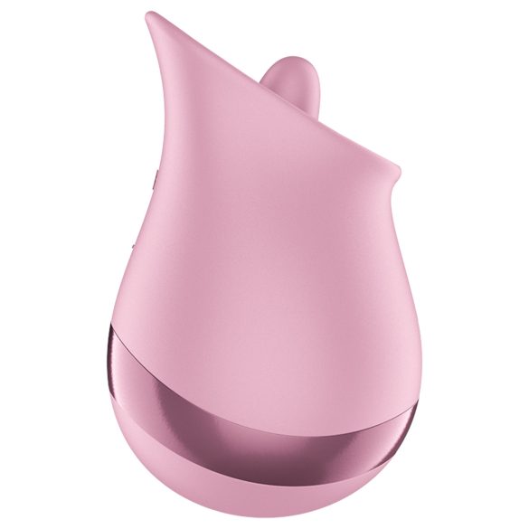 Satisfyer - klitorisvibrator med tunga - silikon rosa